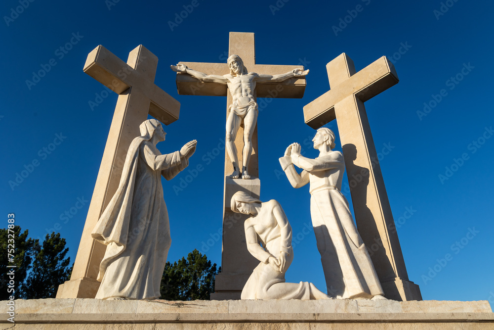 Sacred art statue of the crucifixion of Christ Sacred art statue of the crucifixion of Christ