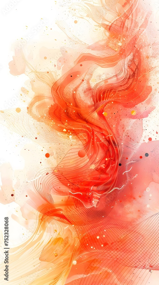 Fototapeta premium abstract orange watercolor background