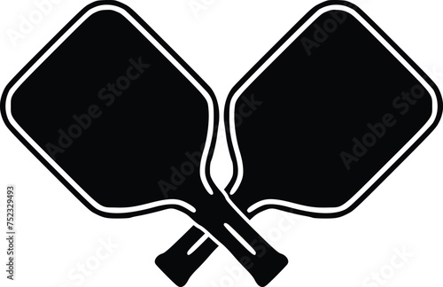 Vector Pickleball Paddles silhouette,Pickleball club and icons vector illustration, Pickleball Paddles flat vector icon, High quality vector