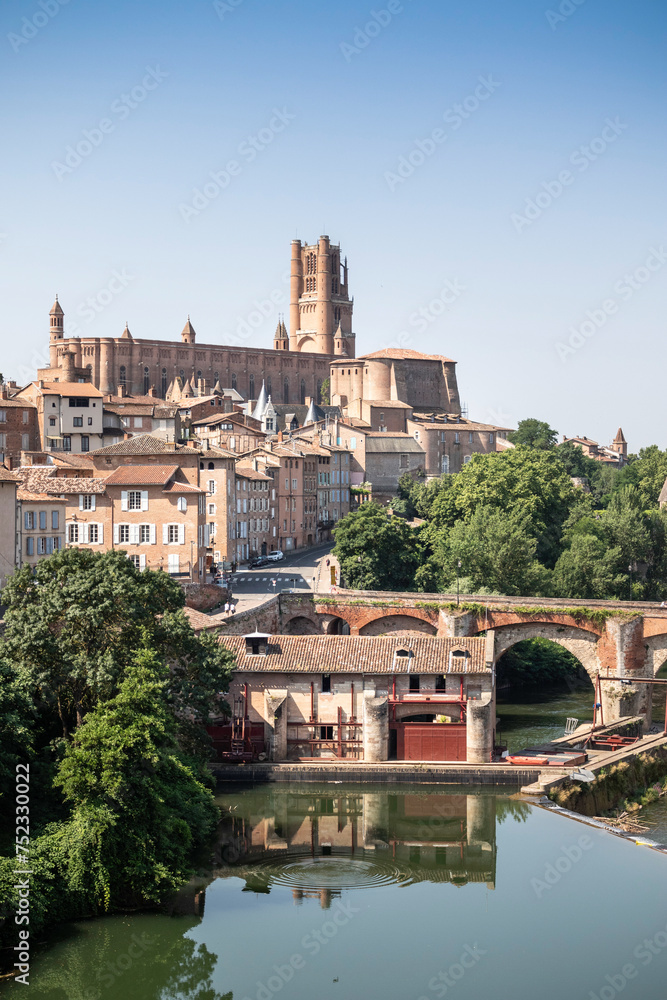 Obraz premium Ville d'Albi et sa Cathédrale Saint Cécile