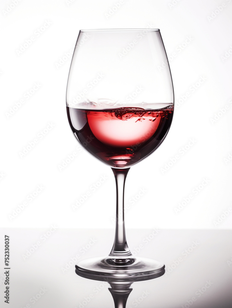 wine glass on isolated subject, white background сreated with Generative Ai wine glass on isolated subject, white background сreated with Generative Ai