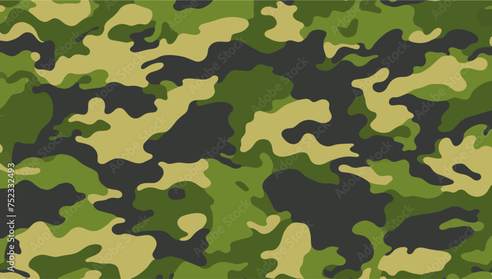 Green camouflage pattern background. Military camouflage seamless pattern background. Vector illustration. Green camouflage pattern background. Military camouflage seamless pattern background. Vector illustration.