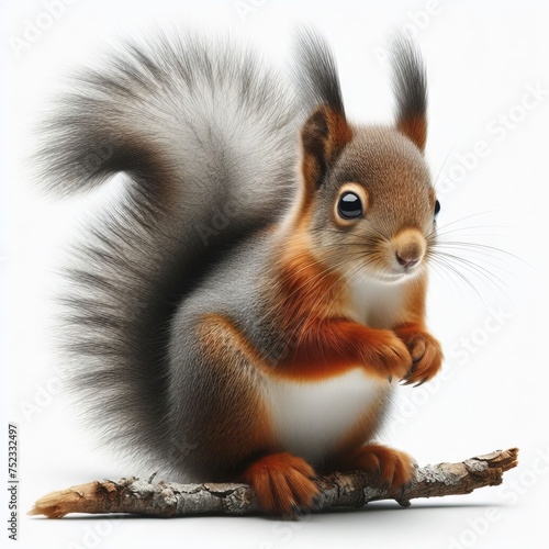 squirrel on white background © Садыг Сеид-заде