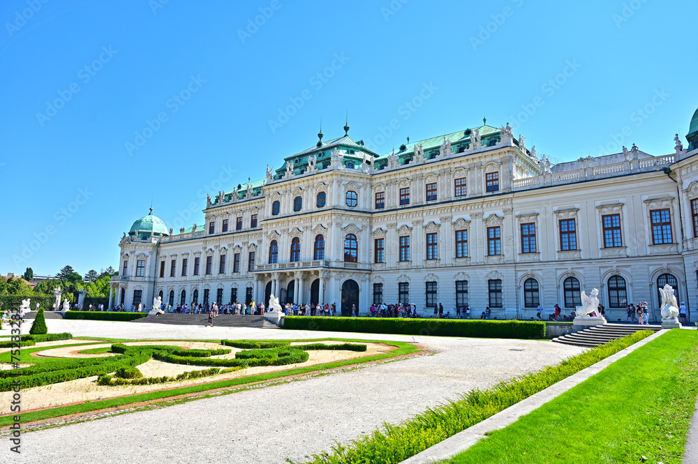Baroque Belvedere Palace in Vienna