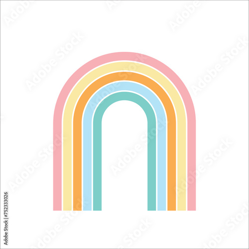 Boho rainbow vecdtor, boho rainbow clip art