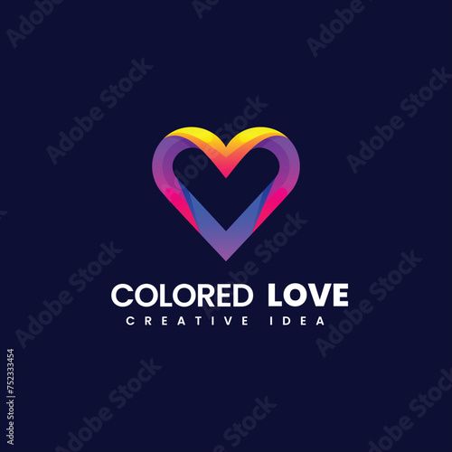 love gradient colorful logo