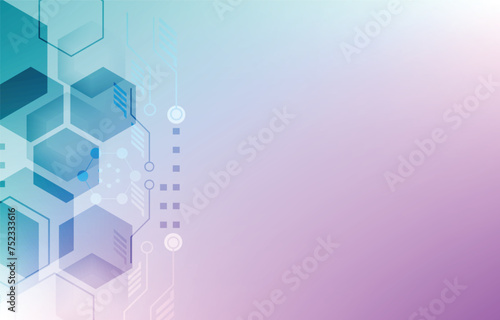 technology backgrounds with hive science hexagon unit vector abstract design. blue and purple digital light communication network. graphic for signal connection online and futuristic internet concept.