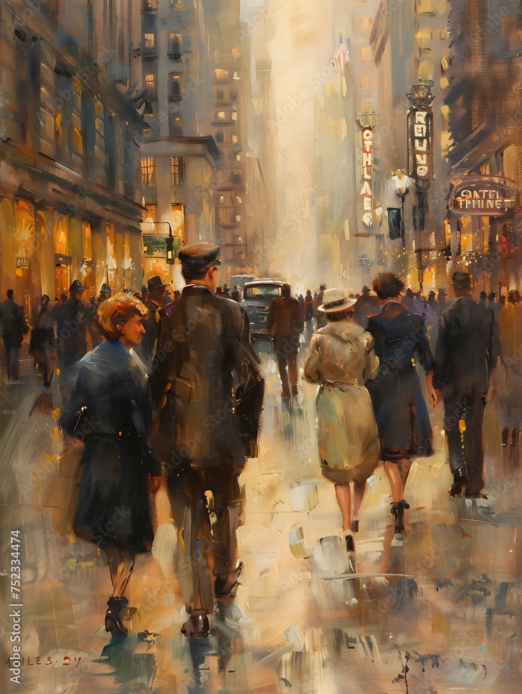Naklejka premium Illustration of people walking, pride colors, rainbow, poster background wallpaper design, walk