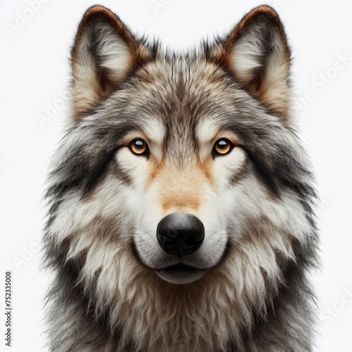 wolf isolated on white