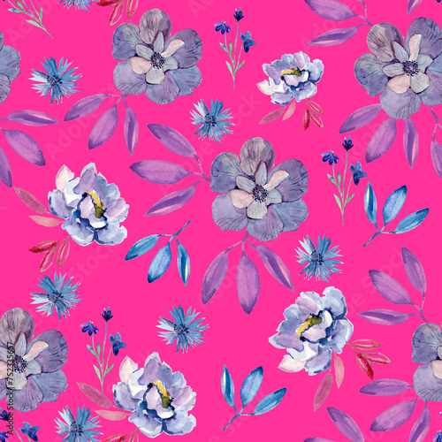 seamless pattern with flowers © Olesia La