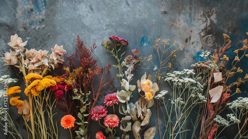 Diverse Dried Flower Collection