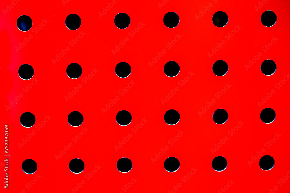 abstract red background with holes in modern interior abstract red background with holes in modern interior