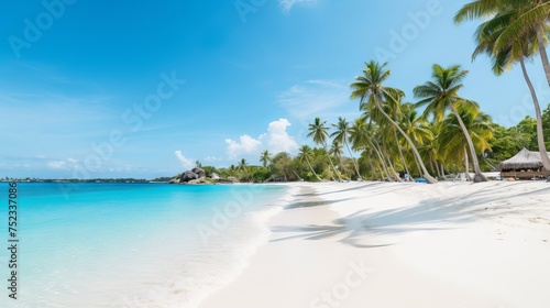 Tropical Paradise  White Sand Beach  Palm Trees  Turquoise Waters - Canon RF 50mm Captured