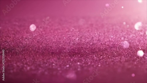 Video, abstract background. Pink sparkles and glitter on a pink background. AI generative.