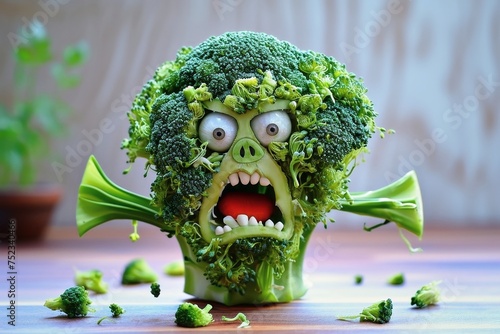 A horrible monster made from broccoli. photo