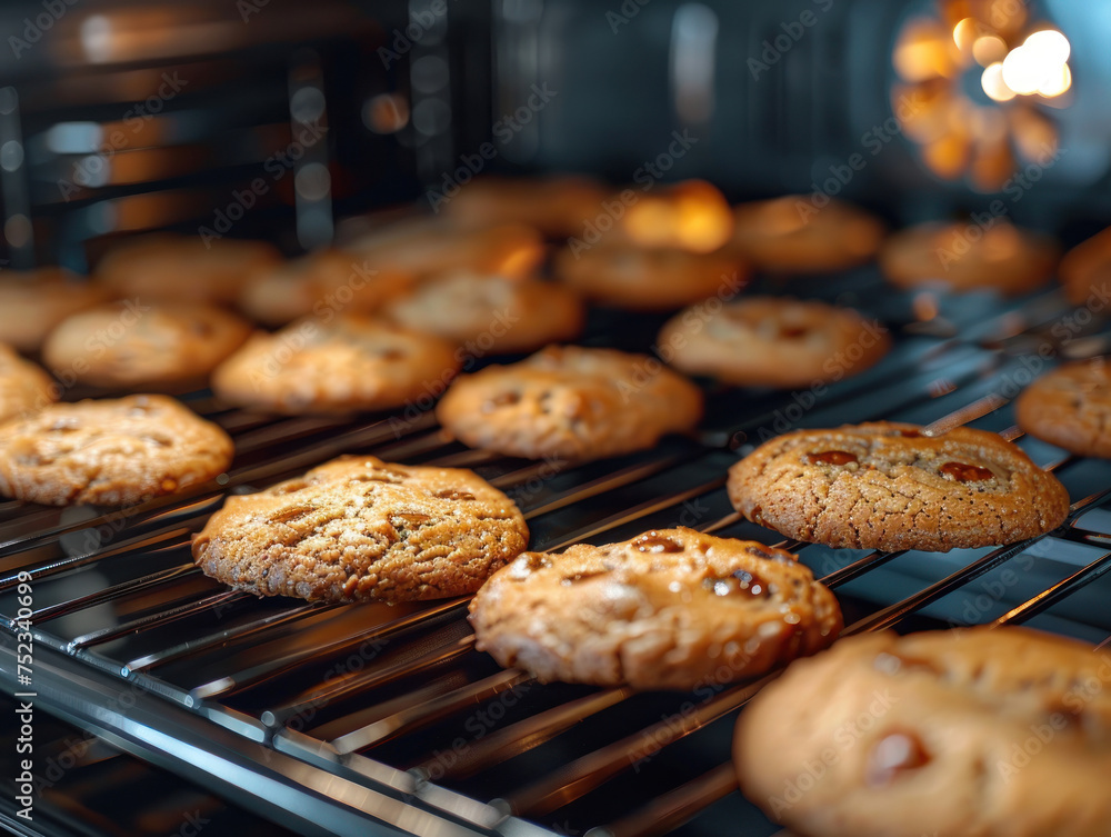 cookie cookies baking in an oven