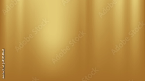 Gold abstract blurred gradient background, curtain pattern. Vector illustration.