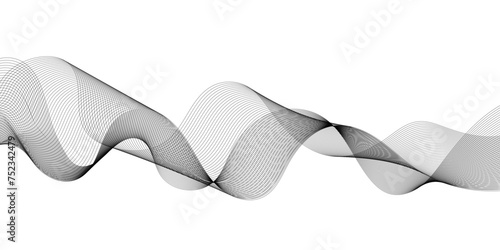 Wave business curve lines on transparent background. Abstract wavy ocean line and future technology, business, voice, sound, music, poster, banner background.