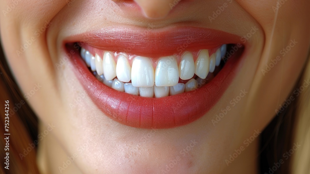 Fototapeta premium Perfect smile with beautiful white teeth