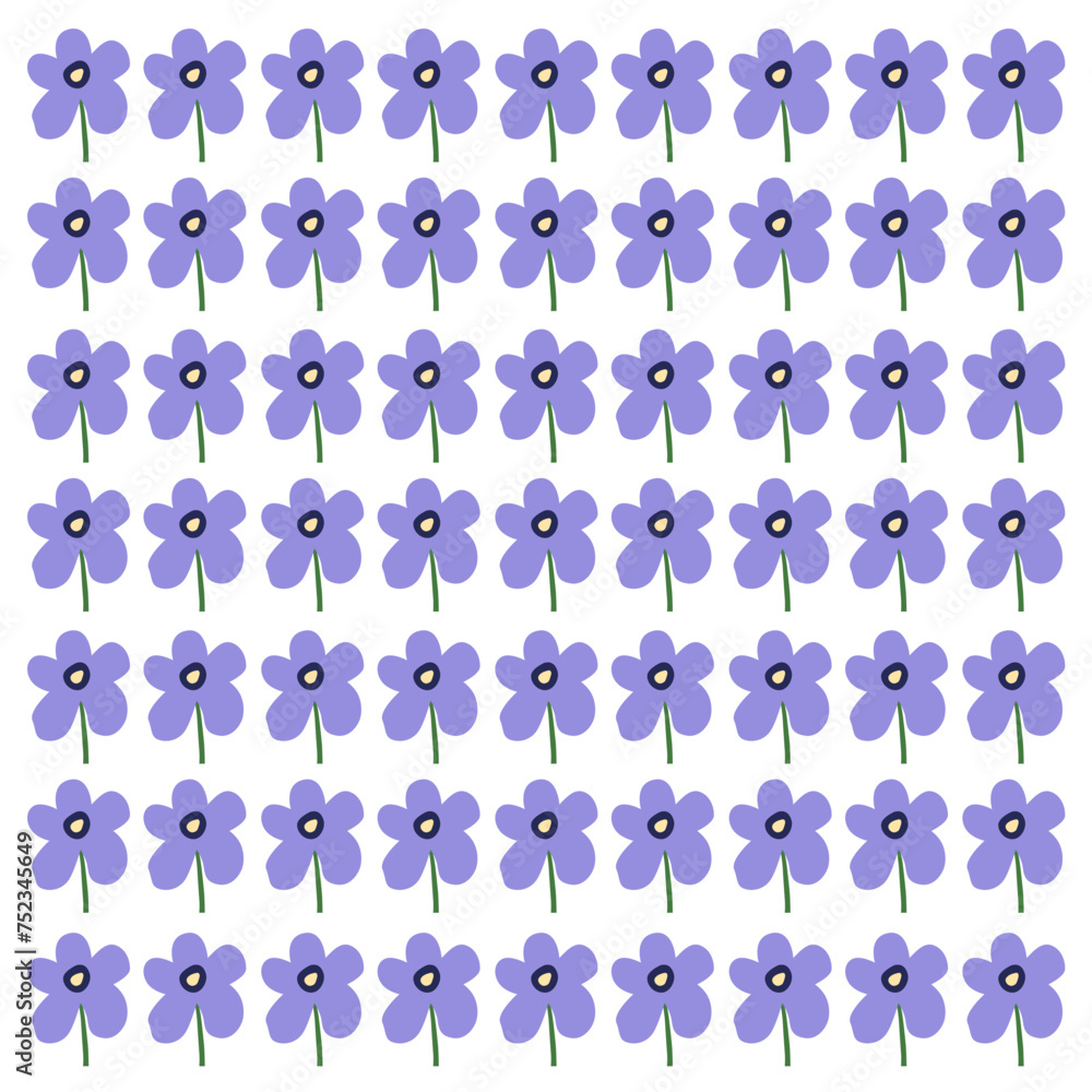 Natural Botanical Summer Spring Design Pattern Vector Natural Botanical Summer Spring Design Pattern Vector