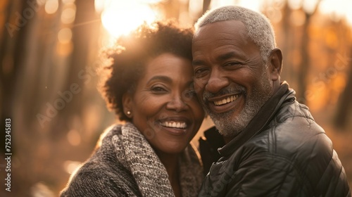 Portrait of senior couple smiling together