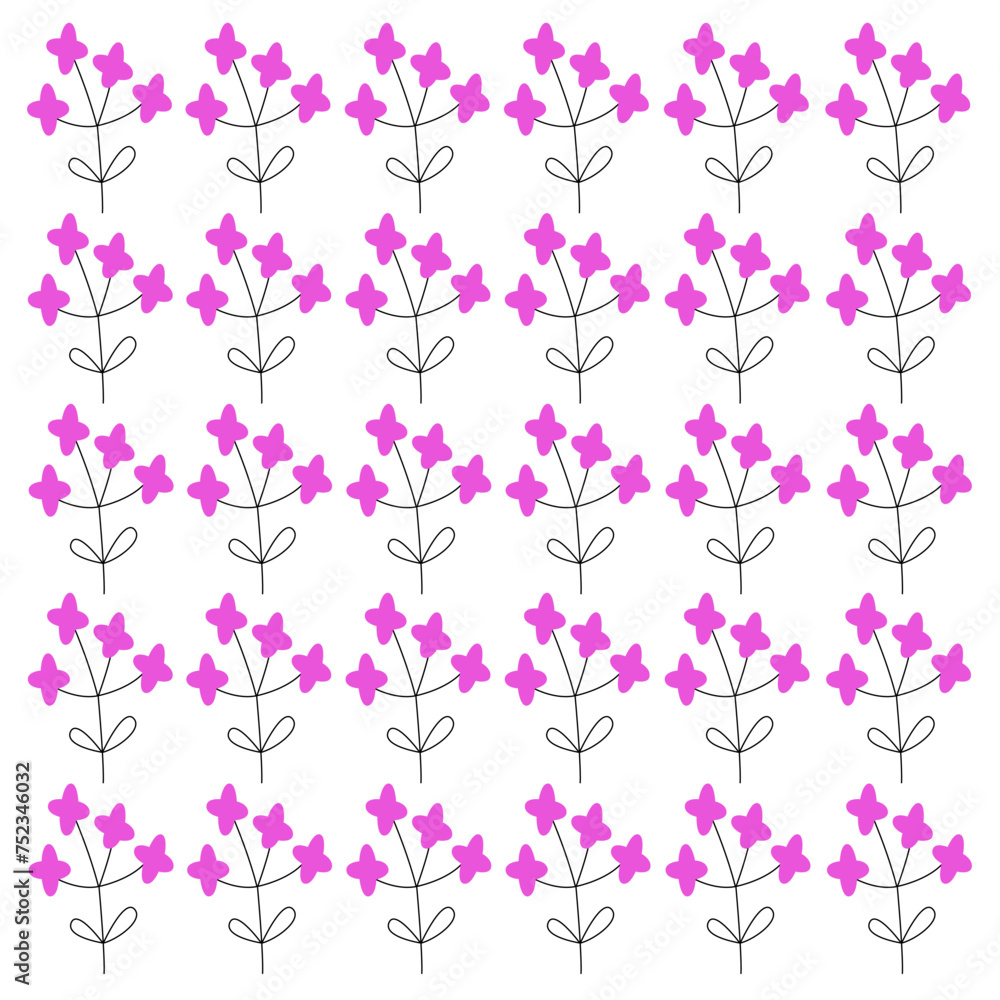 Natural Botanical Summer Spring Design Pattern Vector Natural Botanical Summer Spring Design Pattern Vector