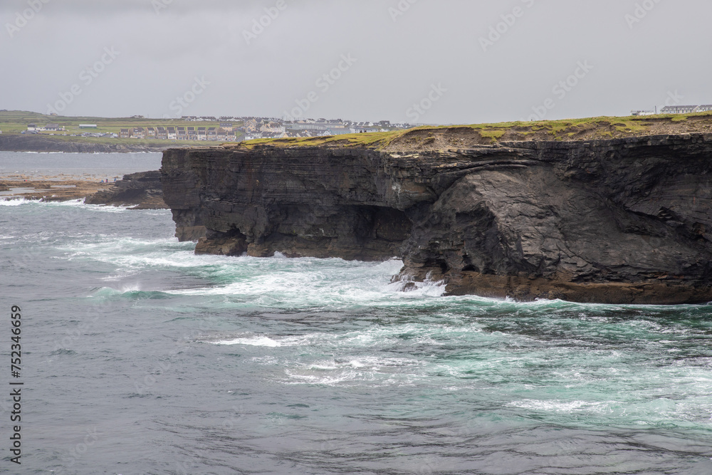 Panoramic view of the Kilkee Cliffs along the Kilkee Cliff Walk, County Clare, Ireland Panoramic view of the Kilkee Cliffs along the Kilkee Cliff Walk, County Clare, Ireland