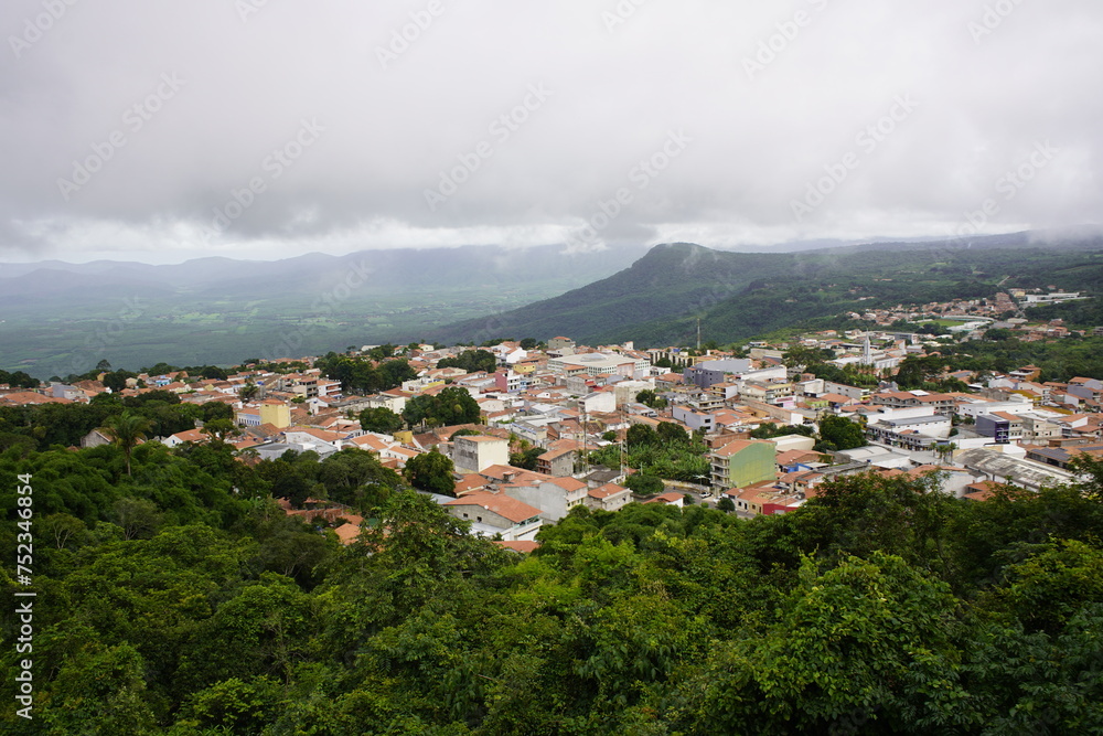 Panoramic city view Viçosa do Ceará é um município do estado brasileiro do Ceará, localizada na microrregião da Ibiapaba, Mesorregião do Noroeste Cearense. Ceara state of Brazil.