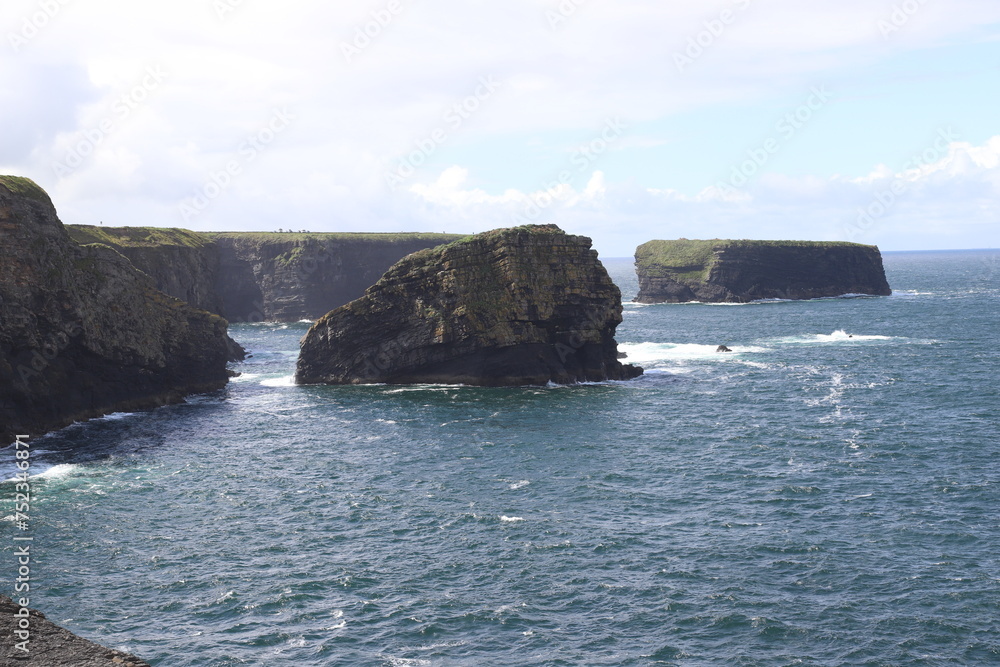 Bishop's Island and the Kilkee Cliffs along the Kilkee Cliff Walk, County Clare, Ireland
