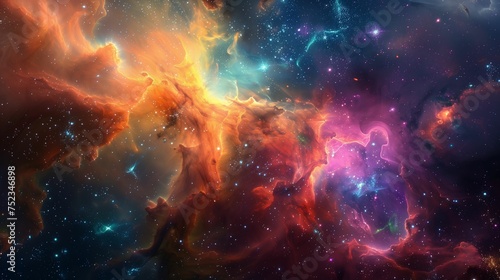 Radiant Clouds in a Cosmic Galaxy  Background