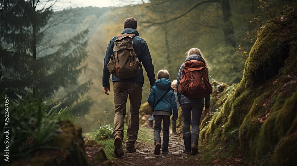 Adventurous Family Explores Nature on a Scenic Hike, Shot with Canon RF 50mm f/1.2L USM