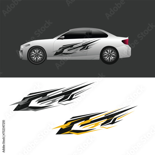 car wrap livery decal design vector