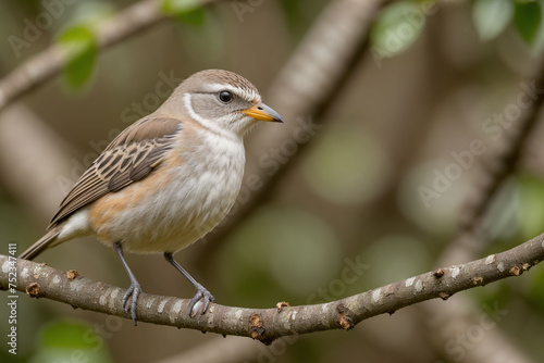 Graceful Bird Perched on a Branch, Nature Photography, generative AI