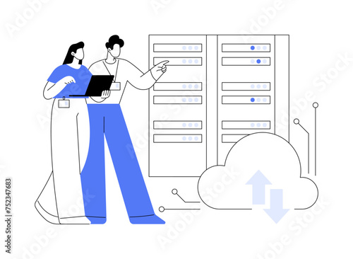 Datacenter manager isolated cartoon vector illustrations.