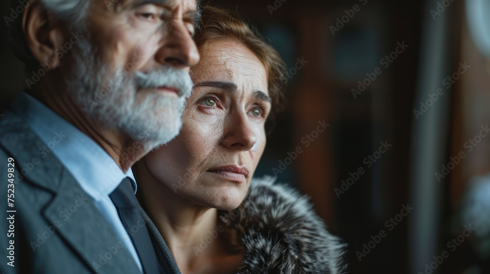Couple at a funeral Couple at a funeral