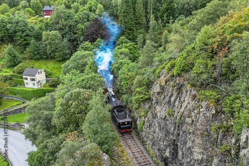 The Old Voss Line (Norwegian: Gamle Vossebanen) is a heritage railway between Garnes and Midtun near the second largest city in Norway: Bergen. photo