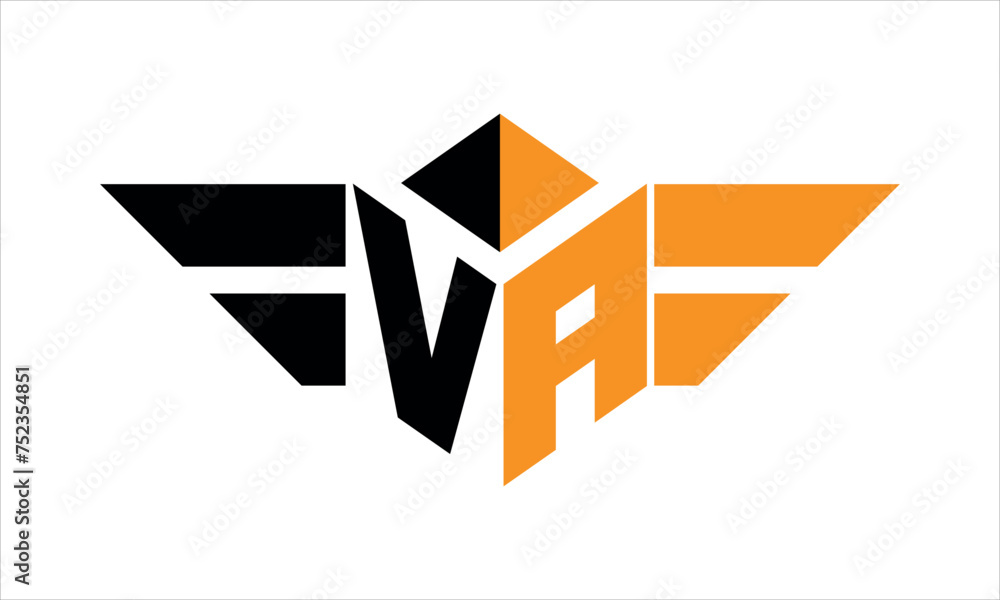 VA initial letter falcon icon gaming logo design vector template. batman logo, sports logo, monogram, polygon, war game, symbol, playing logo, abstract, fighting, typography, icon, minimal, wings logo VA initial letter falcon icon gaming logo design vector template. batman logo, sports logo, monogram, polygon, war game, symbol, playing logo, abstract, fighting, typography, icon, minimal, wings logo