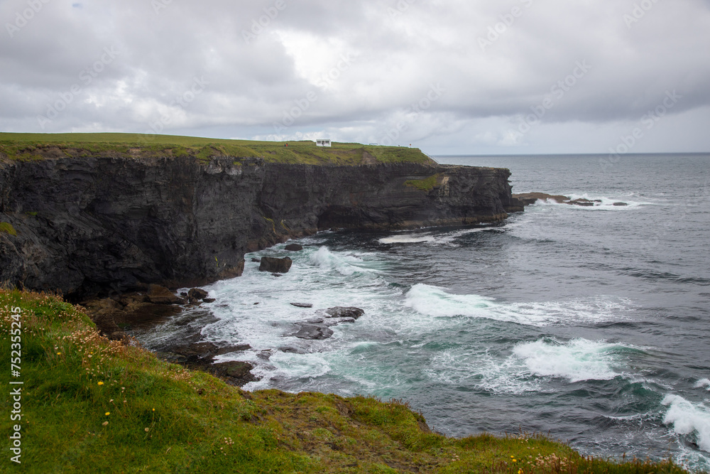 Panoramic view of the Kilkee Cliffs along the Kilkee Cliff Walk, County Clare, Ireland
