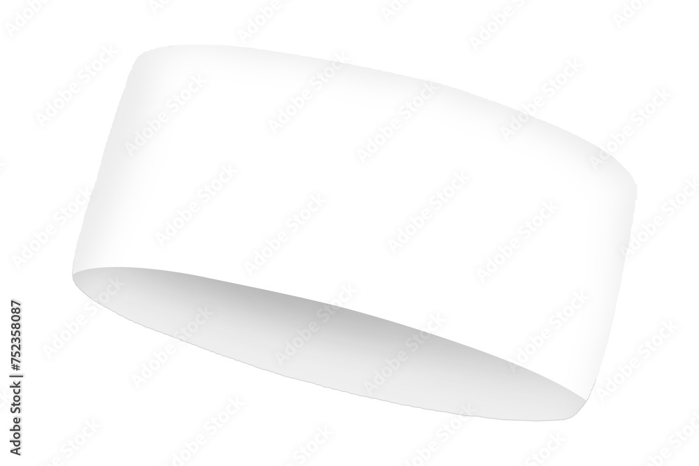 white armband on transparent background, mockup