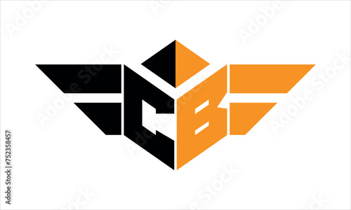 CB initial letter falcon icon gaming logo design vector template. batman logo, sports logo, monogram, polygon, war game, symbol, playing logo, abstract, fighting, typography, icon, minimal, wings logo