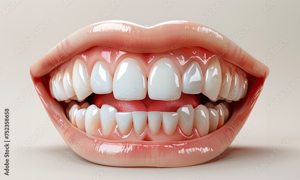 Perfect mouth with beautiful white teeth