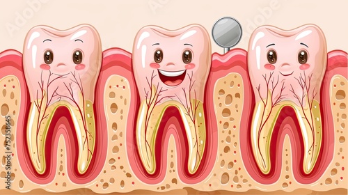 Diagram explaining gingivitis and gum disease