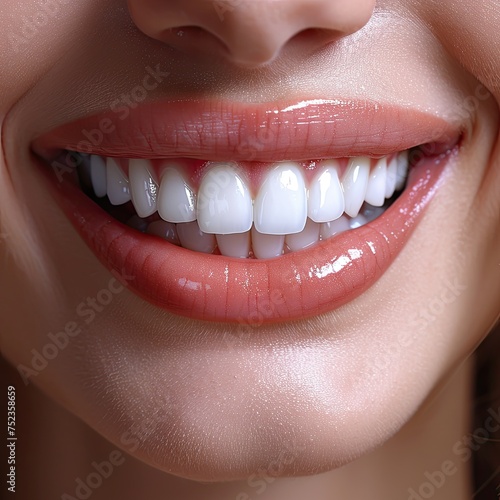 Perfect smile with beautiful white teeth