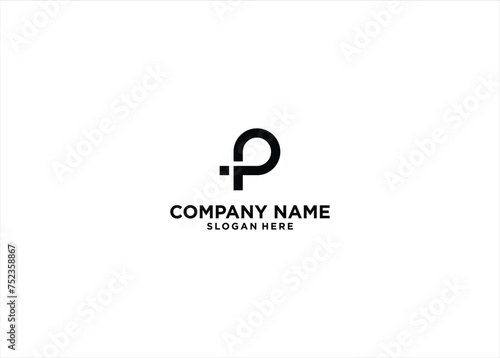 PT logo design vector template