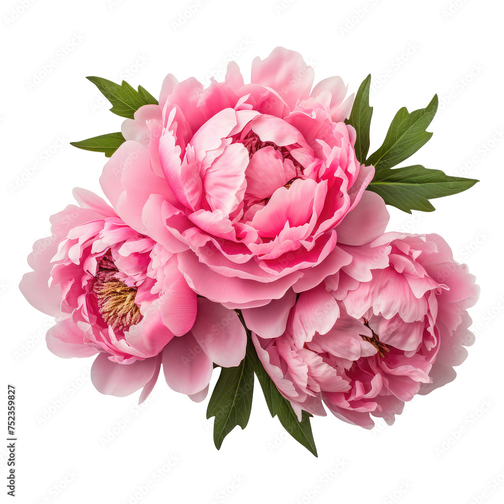 Beautiful peony flowers isolated on white. Beautiful peony flowers isolated on white.