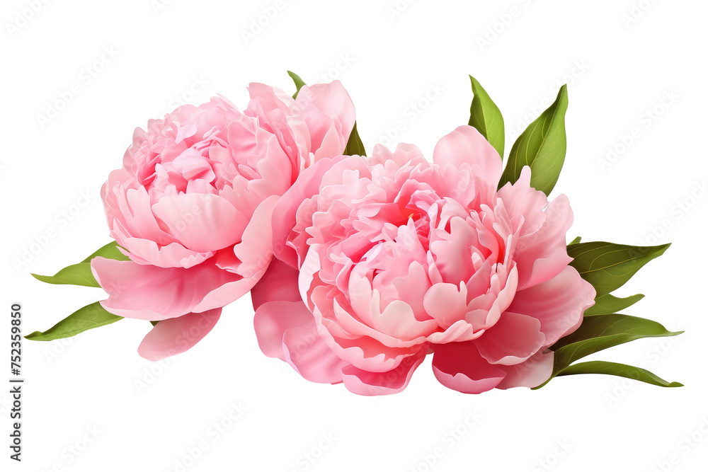 Beautiful peony flowers isolated on white. Beautiful peony flowers isolated on white.