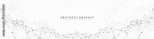 Global network connection banner design template. Header social network communication in the global business concept. Big data visualization. Internet technology