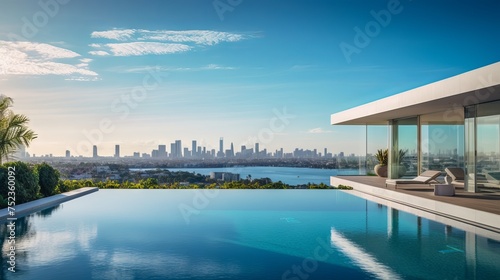 Stunning Miami Skyline View: Modern Villa with Private Rooftop Infinity Pool, Florida   Canon RF 50mm f/1.2L USM © Nazia
