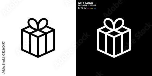 Vector template of gift logo, affection, birthday, romantic, special, valentine, EPS 10