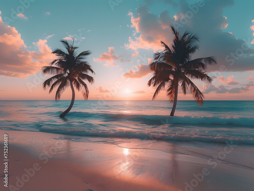 Beachfront Beauty  Explore Captivating Palm Tree Photos